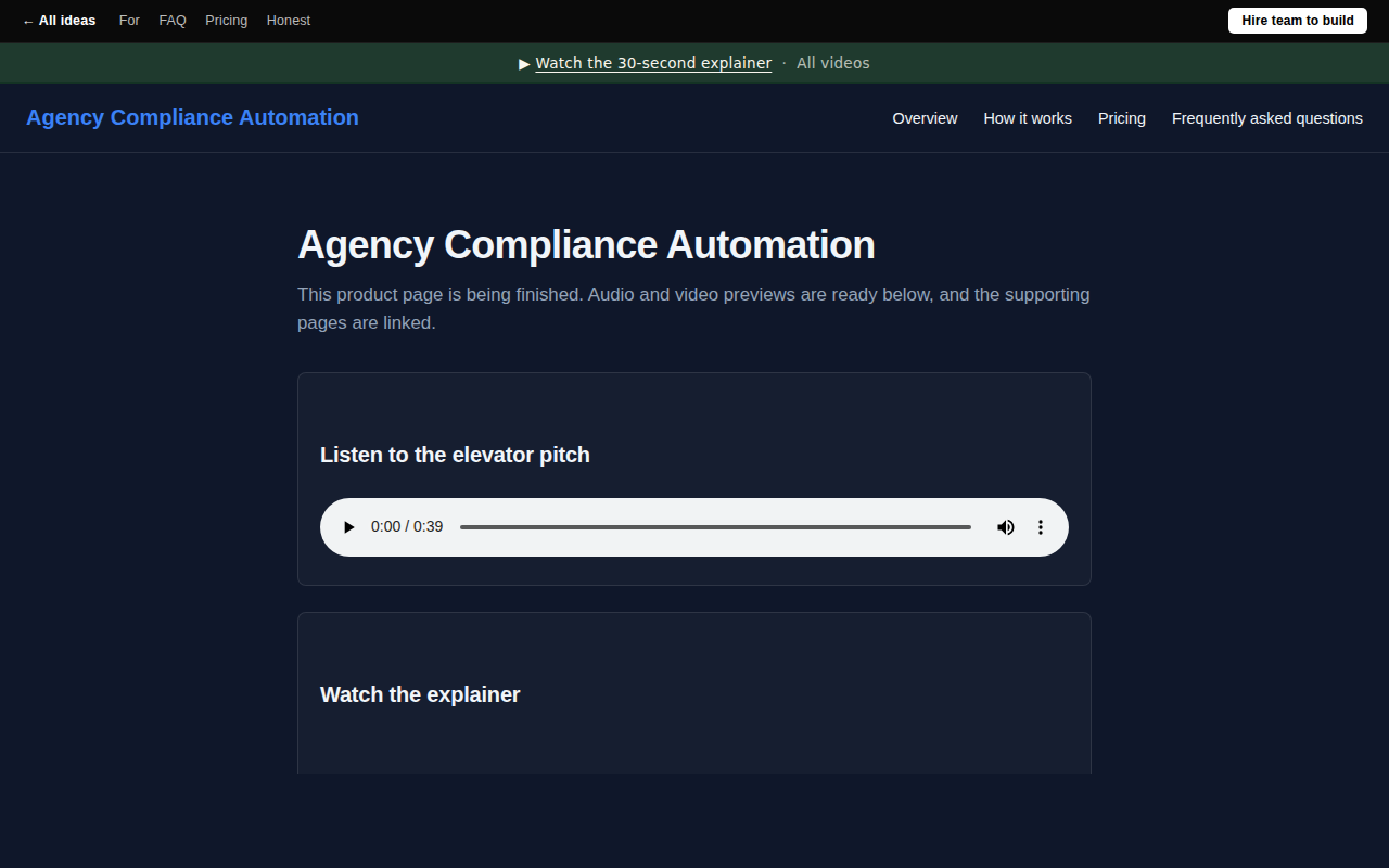 Agency Compliance Automation