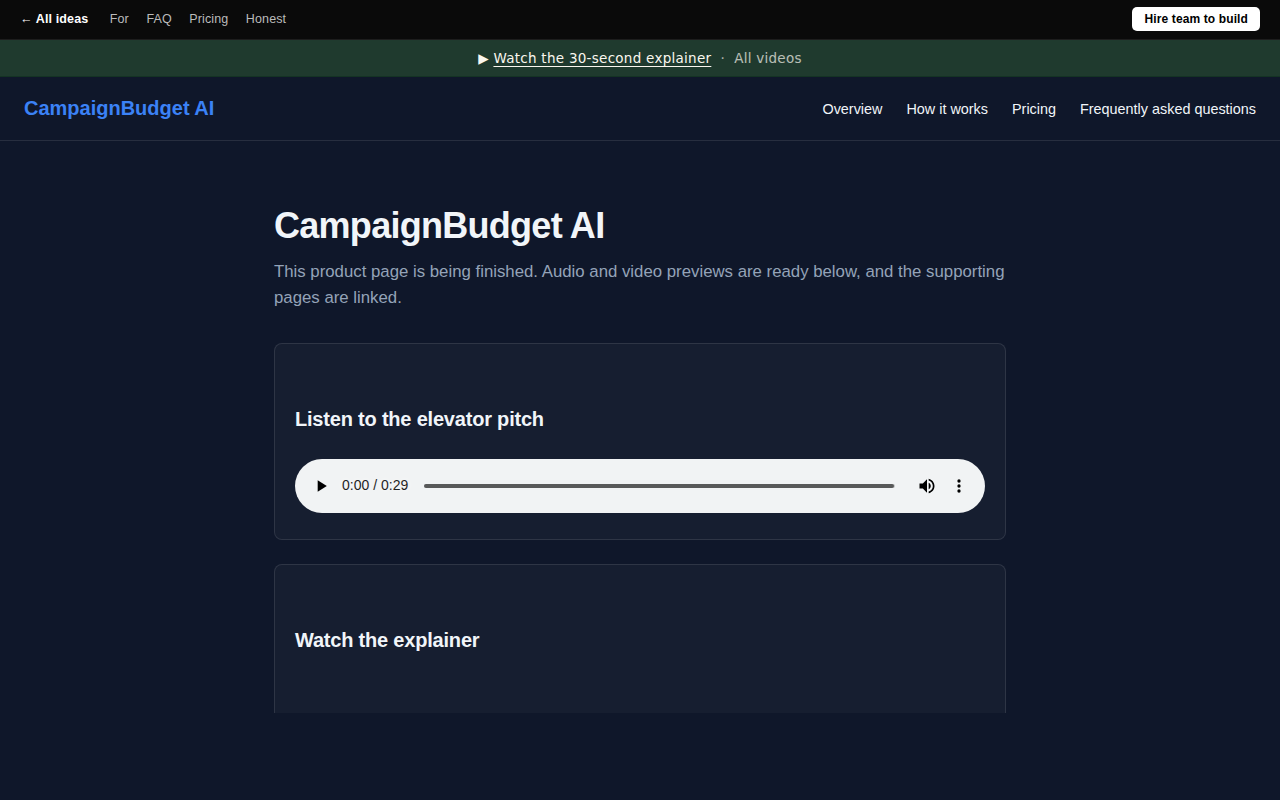 CampaignBudget AI