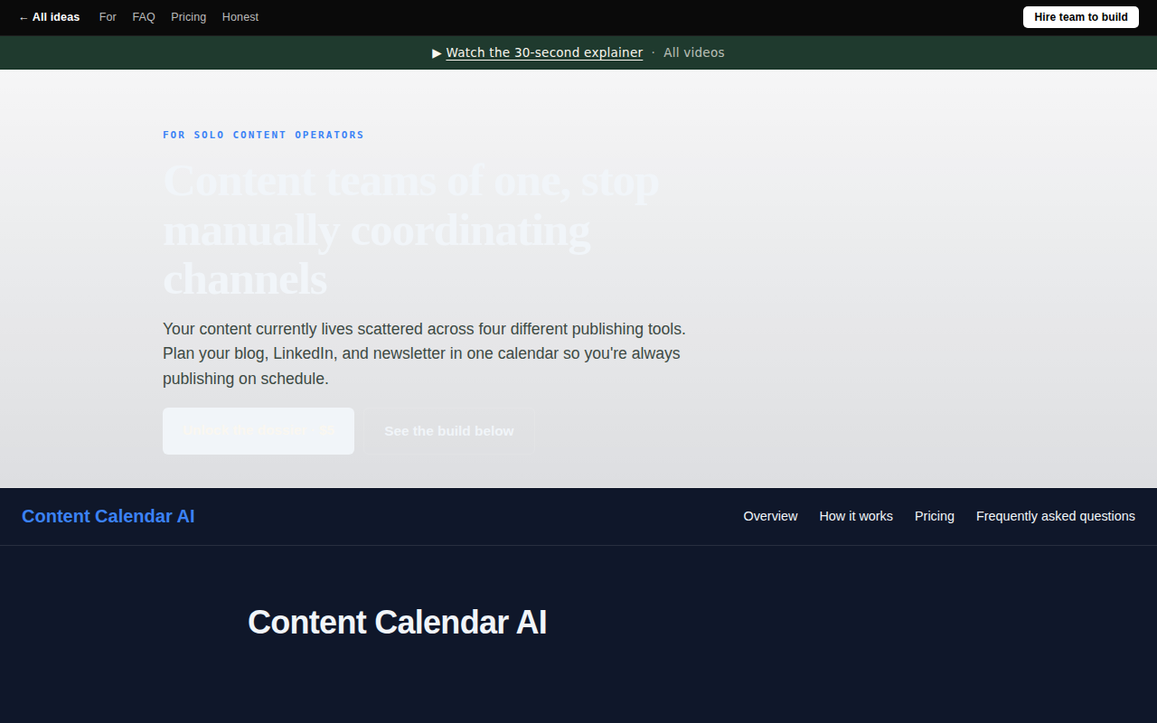 Content Calendar AI