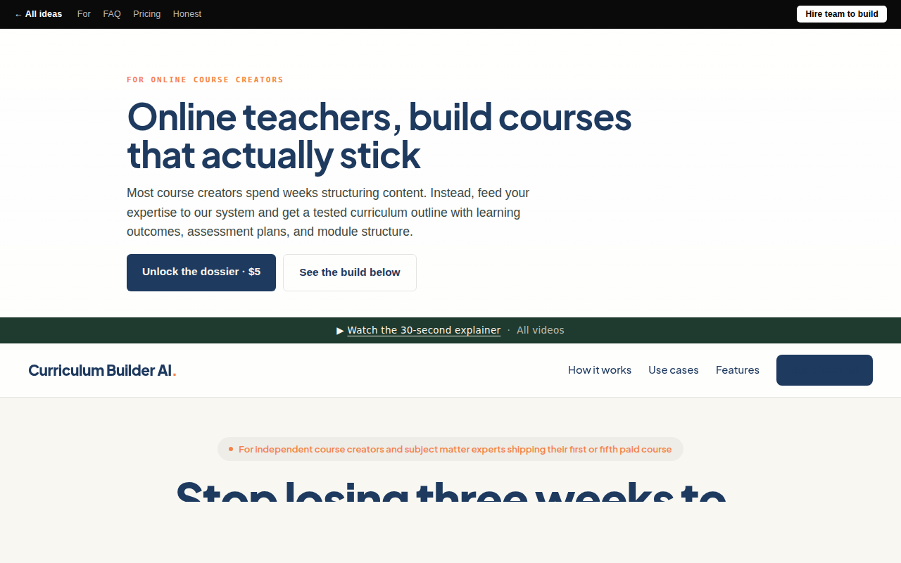 Curriculum Builder AI