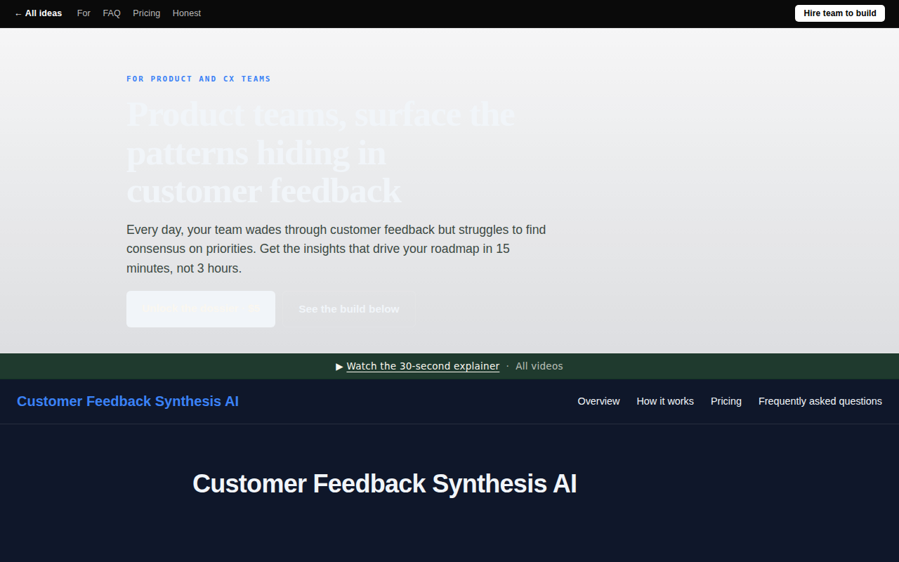 Customer Feedback Synthesis AI