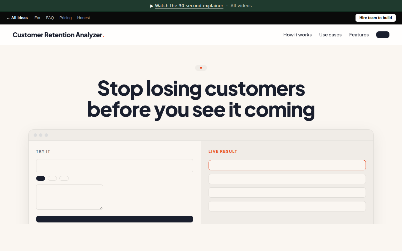 Customer Retention Analyzer