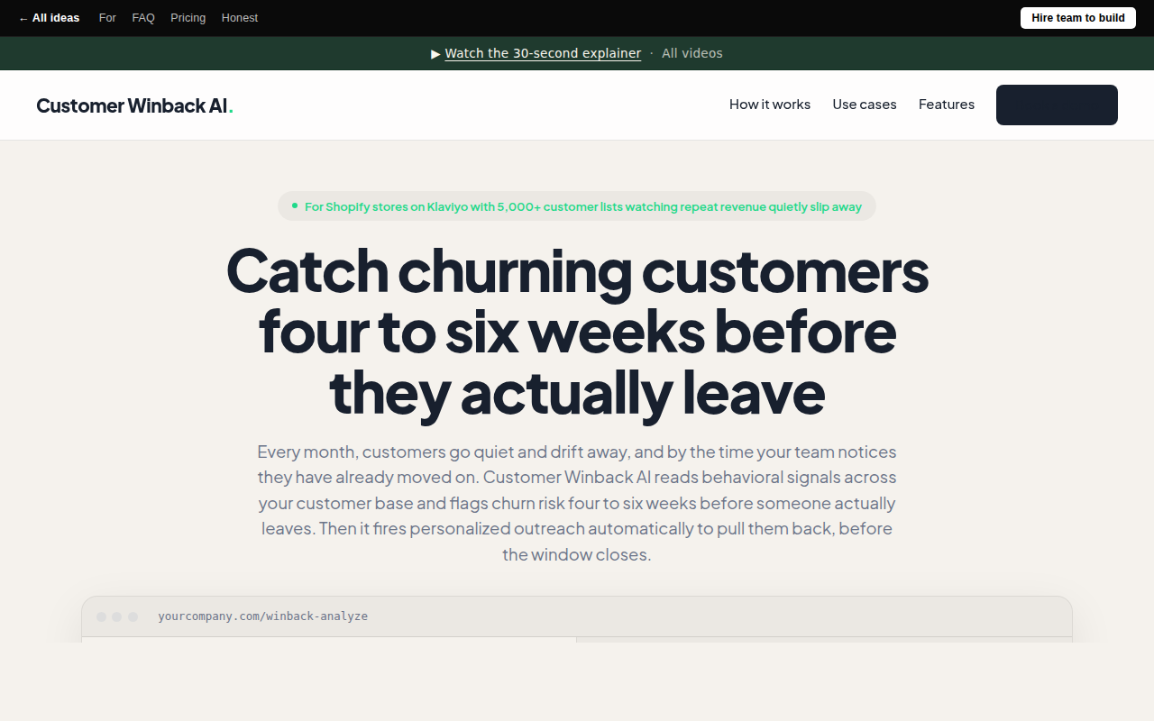 Customer Winback AI