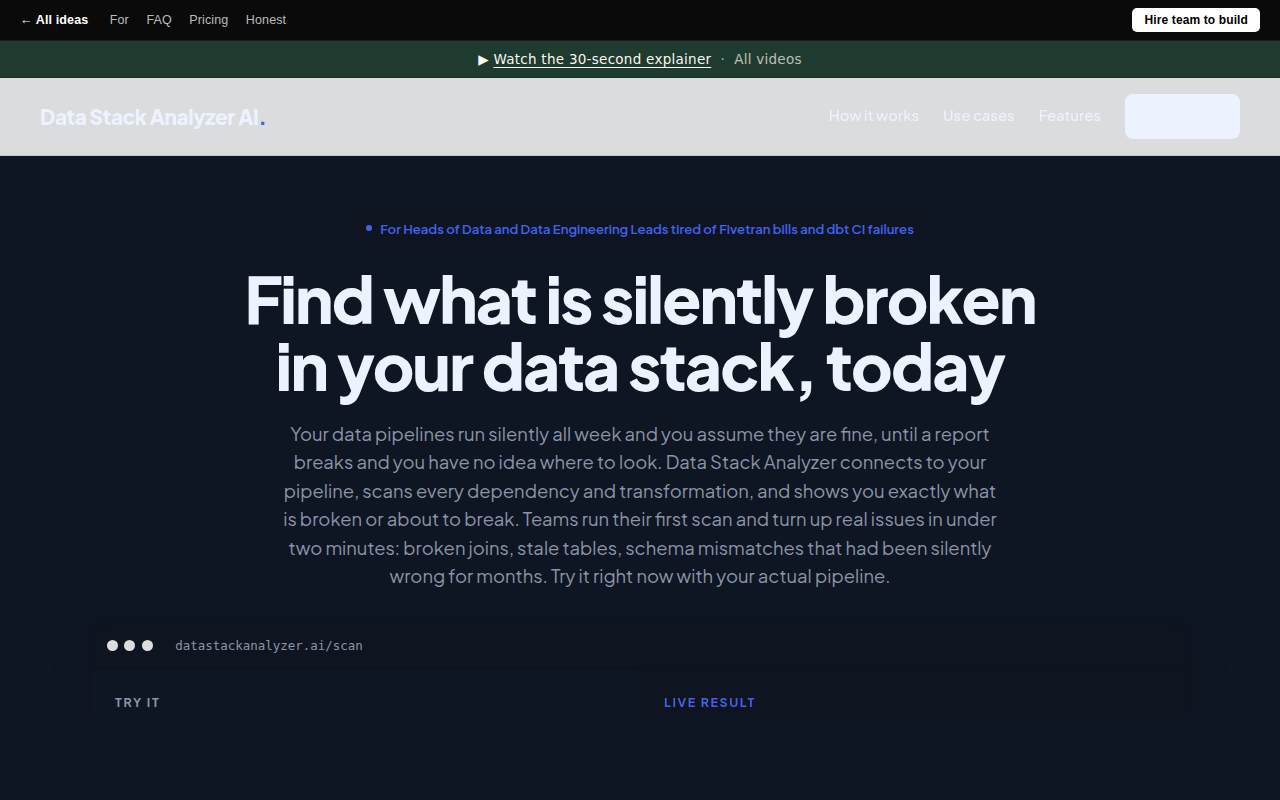 Data Stack Analyzer AI