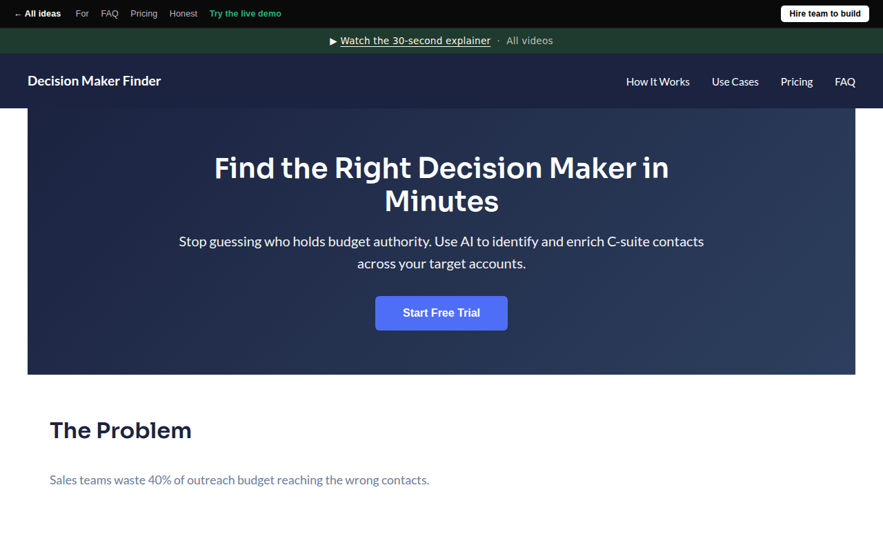 Decision Maker Finder AI