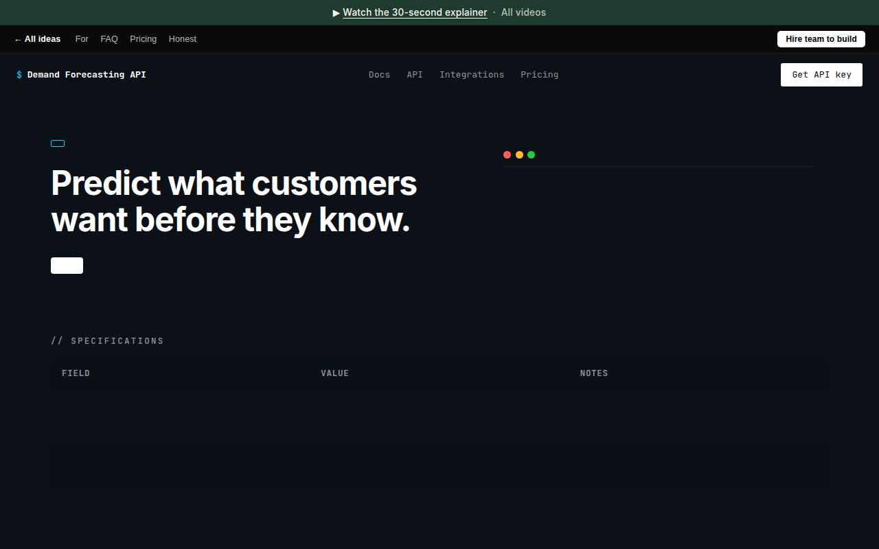 Demand Forecasting API