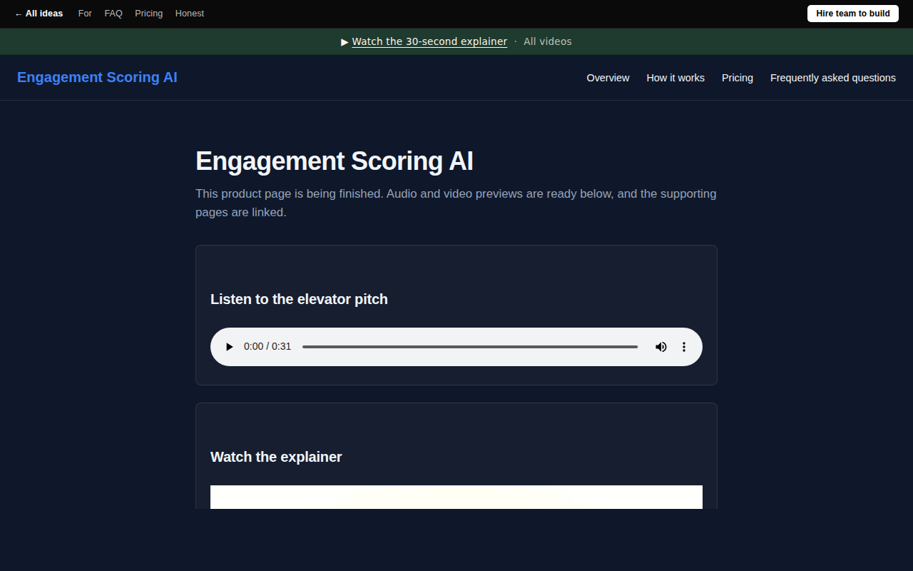 Engagement Scoring AI