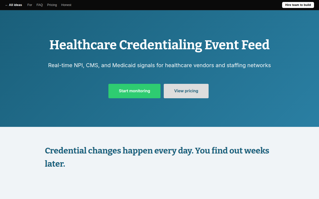 healthcare-credentialing-event-feed