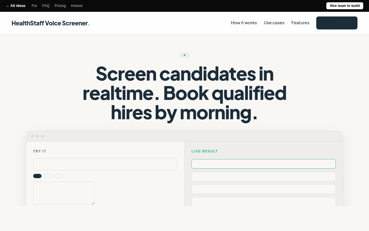 healthcare-staffing-voice-screener