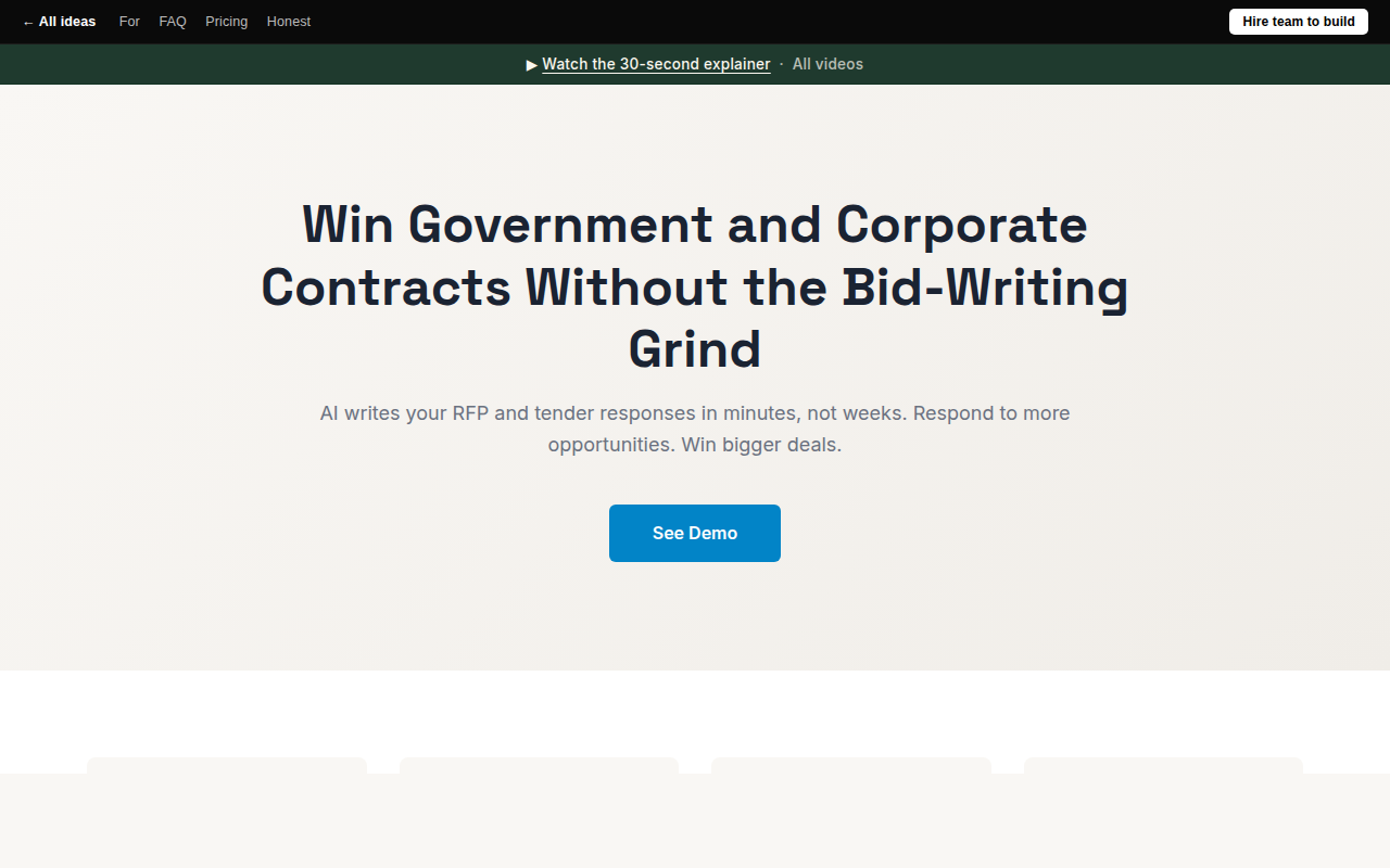 RFP Tender Writer