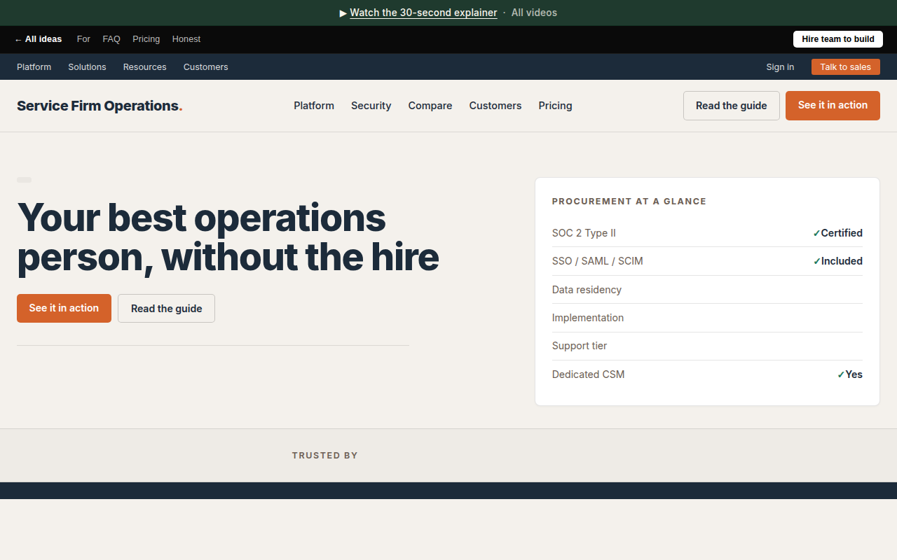 Service Firm Operations