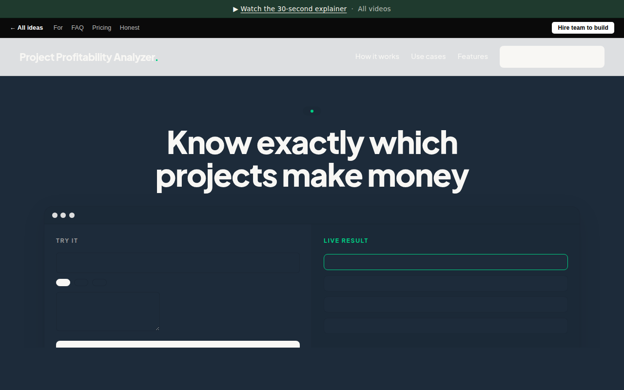 Project Profitability Analyzer