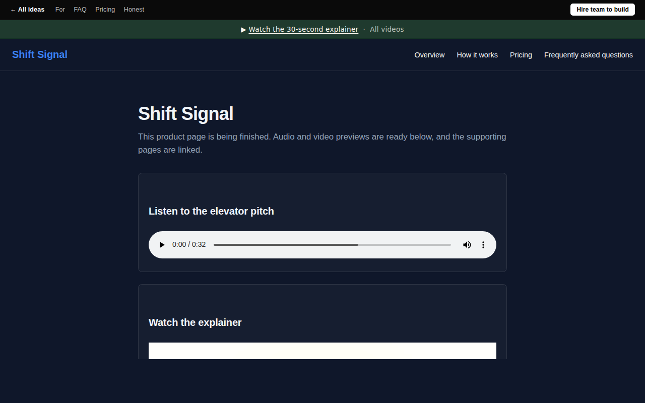 Shift Signal