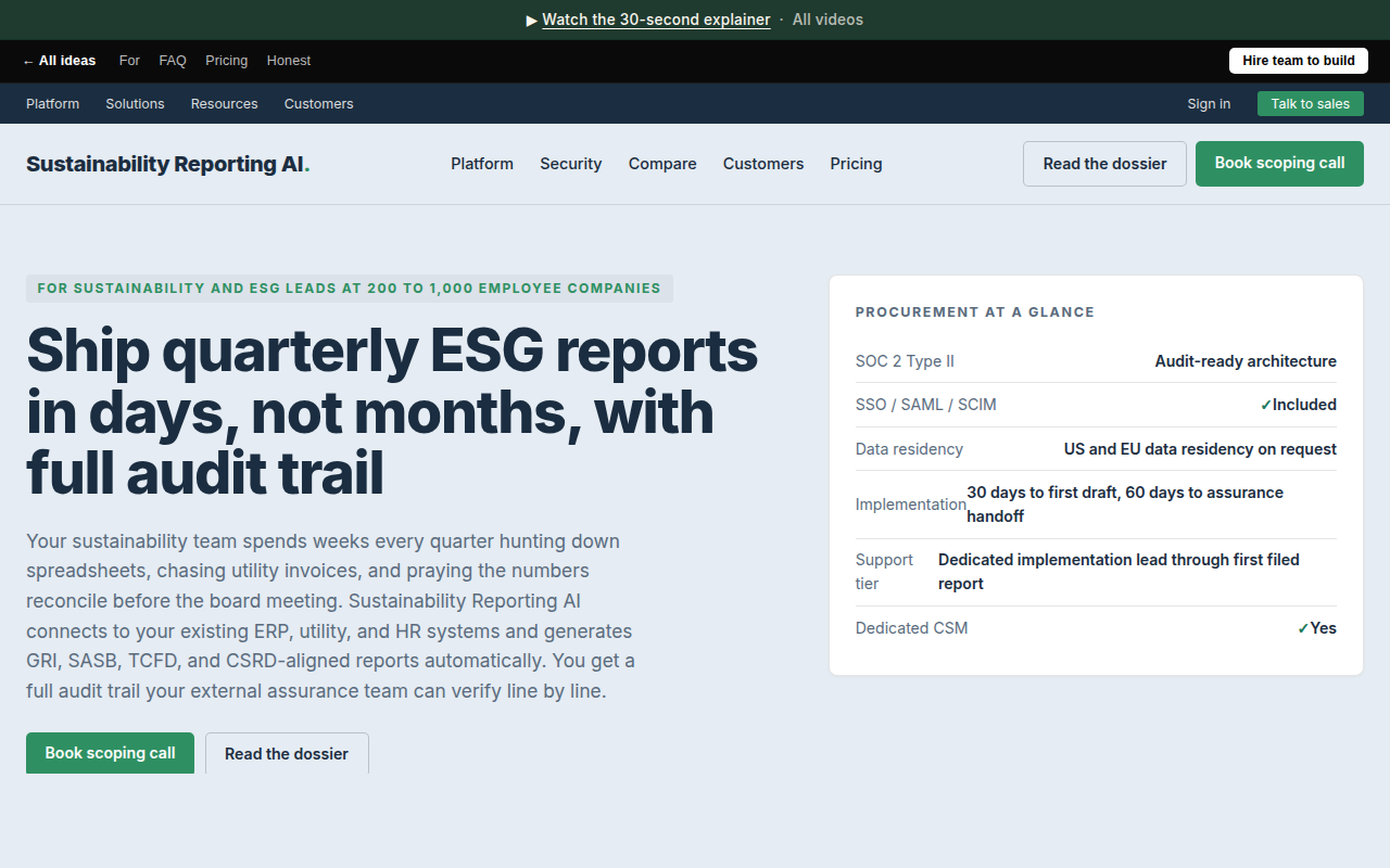 Sustainability Reporting AI