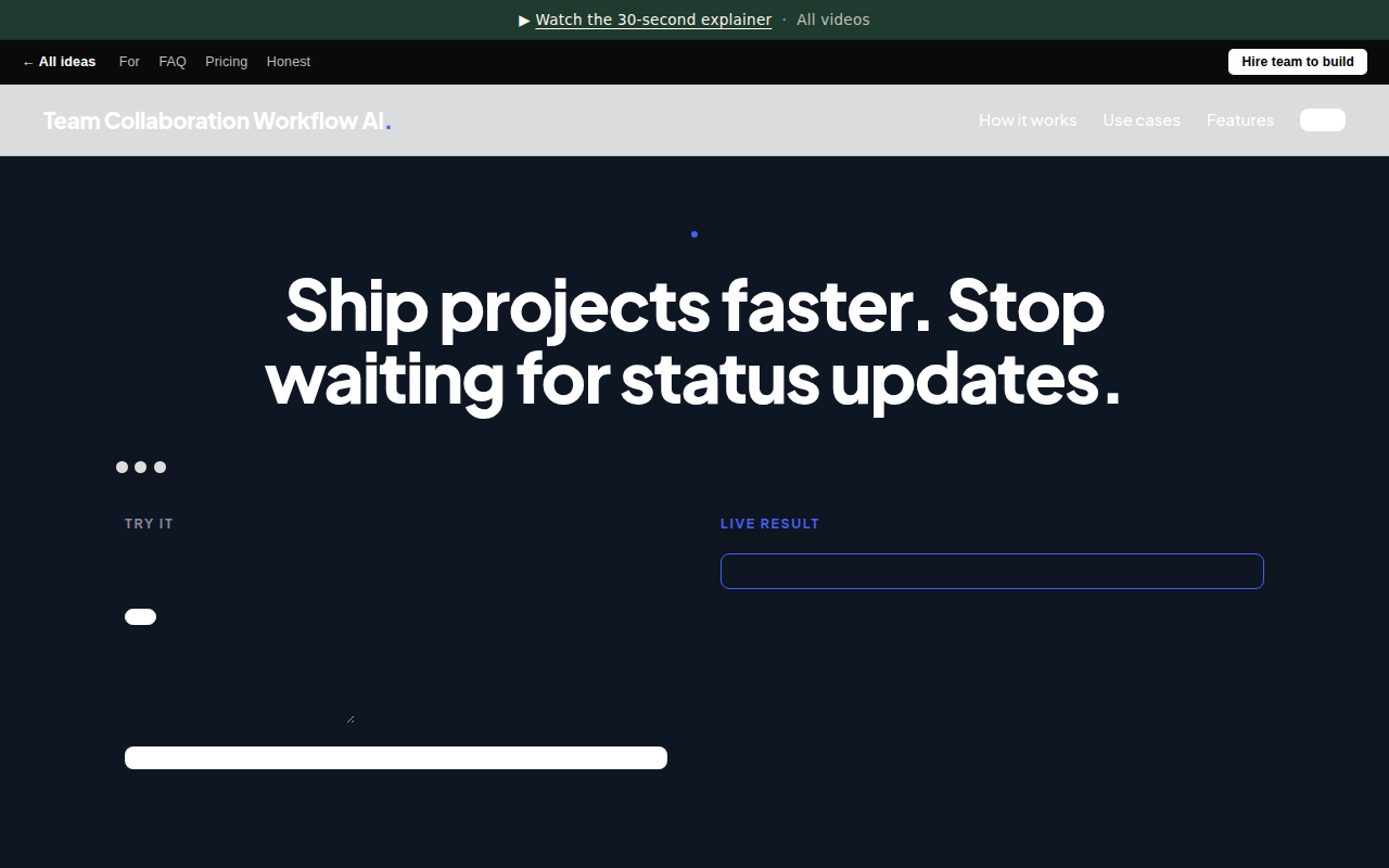 Team Collaboration Workflow AI