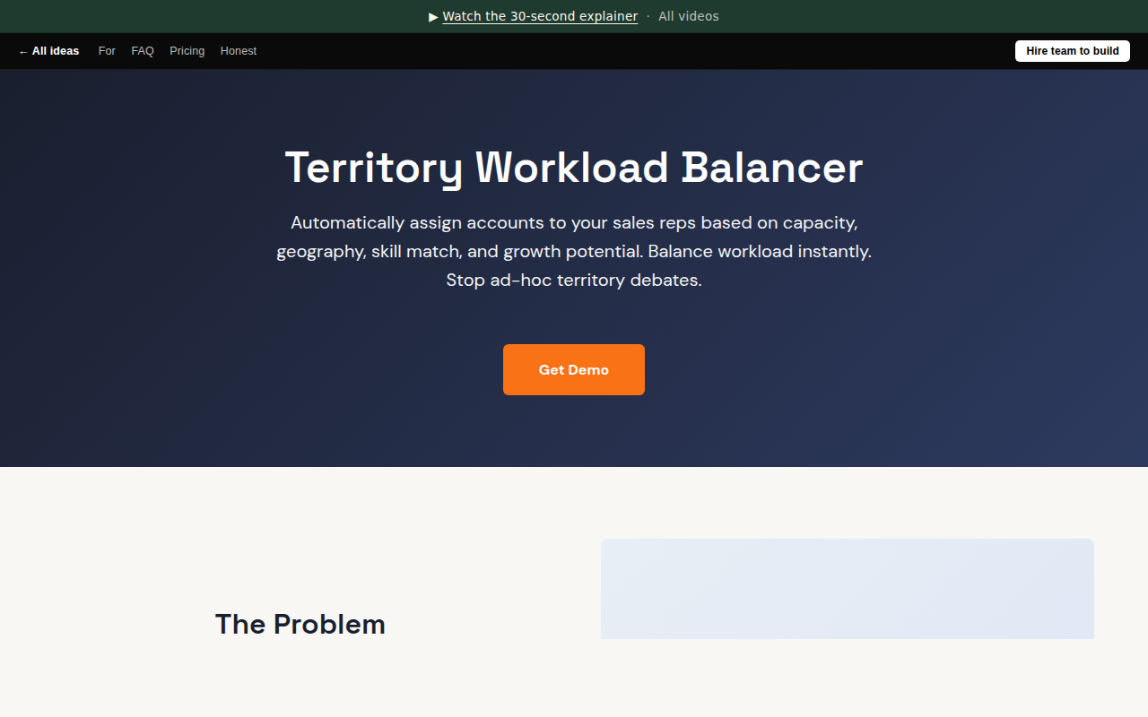 Territory Workload Balancer