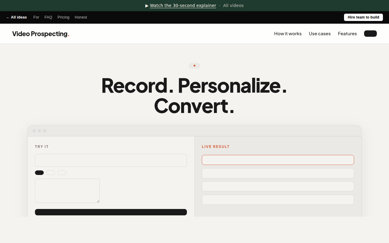 Video Prospecting