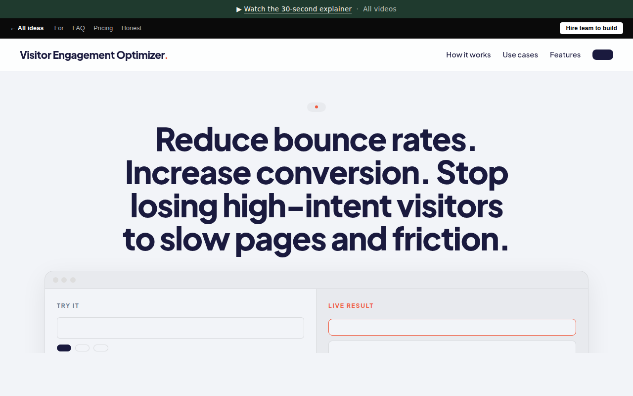 Visitor Engagement Optimizer